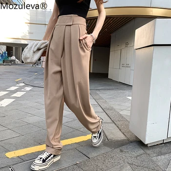 

Mozuleva Fashion Women Harem Pants High Waist Casual Loose Trouser For Women Pants Female Clothes Elegant Ruched Capris 2020