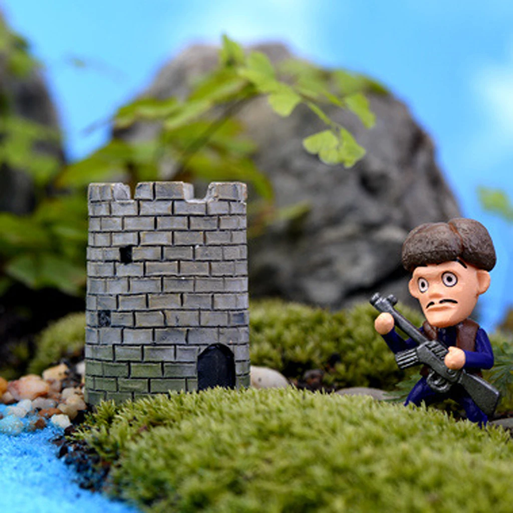 Antique Castle Mini Decoration Ornament for Fairy Garden Fish Tank Landscape DIY