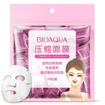 

Facial Compression Masks 50pcs Nonwoven Fabric Mask Paper Skin Care Dry Disposable Compressed Towel Face DIY Mask Makeup Tool