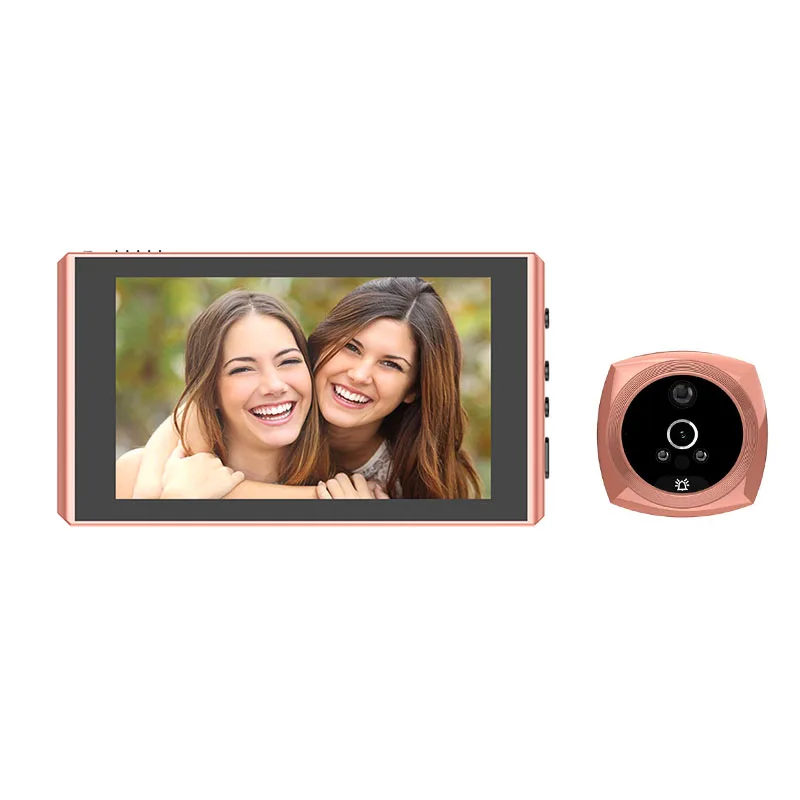 4.3 Inch Peephole Video Doorbell Door Camera Viewer Wide Angle Cat Eye LCD Screen Motion Detection Visitor Record Door Bell touch screen intercom Door Intercom Systems