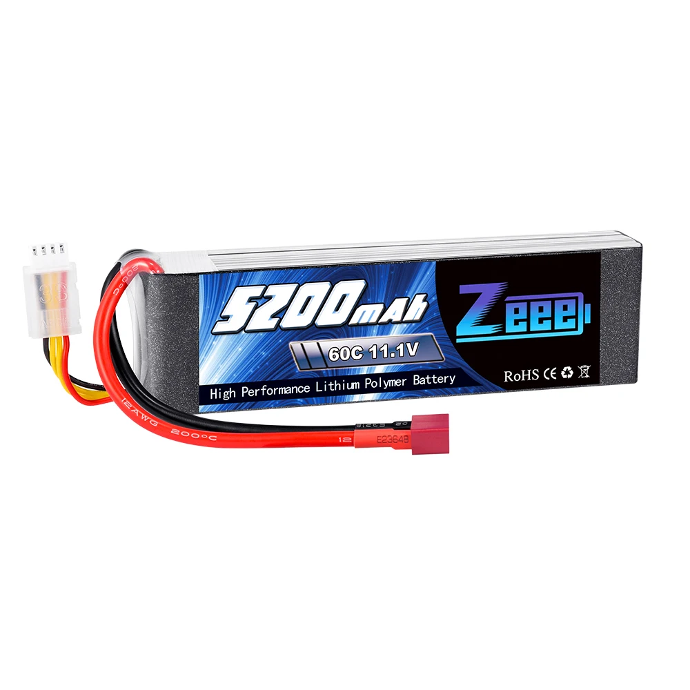 Zeee 3S Lipo 5200mAh FPV Drone Batterie 11,1V 60C Softcase mit Deans Stecker für RC Auto Lkw hubschrauber Boot Lipo Hobbys RC Teile