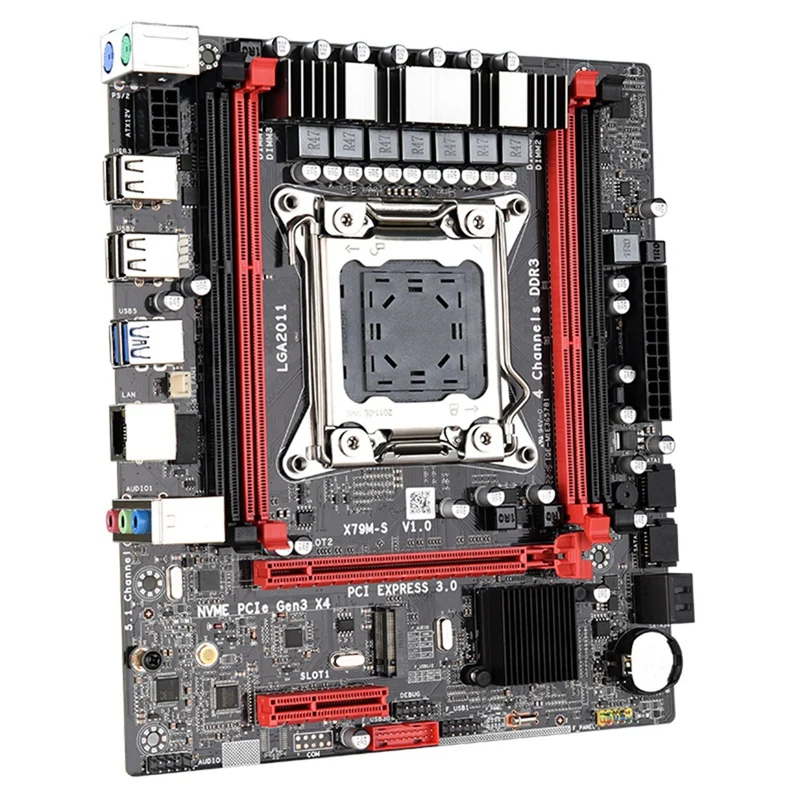HOT-X79MS LGA2011 набор материнских плат комбо с Intel E5 2689 4-Ch 4x8 Гб оперативной памяти, 32G 1866 МГц DDR3 кода коррекции ошибок Поддержка M.2 NVMe SATA3 USB3.0