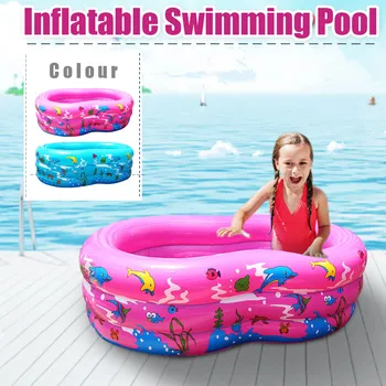 

swimming pool Inflatable Swimming Pool Foldable Blow Up Pool For Family Kid Backyard 51x33Inch