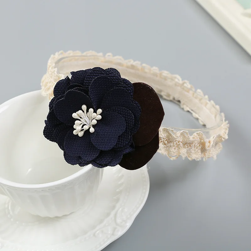 Новая Детская повязка для волос цветок hairwear для новорожденных повязка на голову для девочек для litle девочек повязки на голову детские украшения для волос - Цвет: Белый