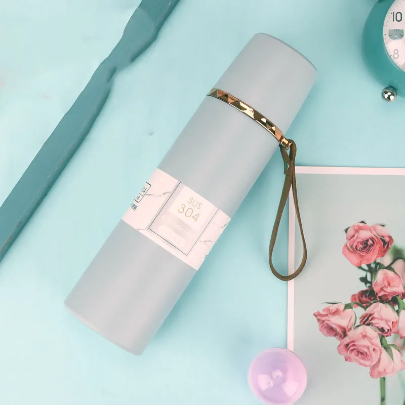 Stainless Steel 304 Thermos Mug Coffee Water Bottle Vacuum Flask Double Wall Insulated Travel Mug Cup Warm Bottle 500Ml