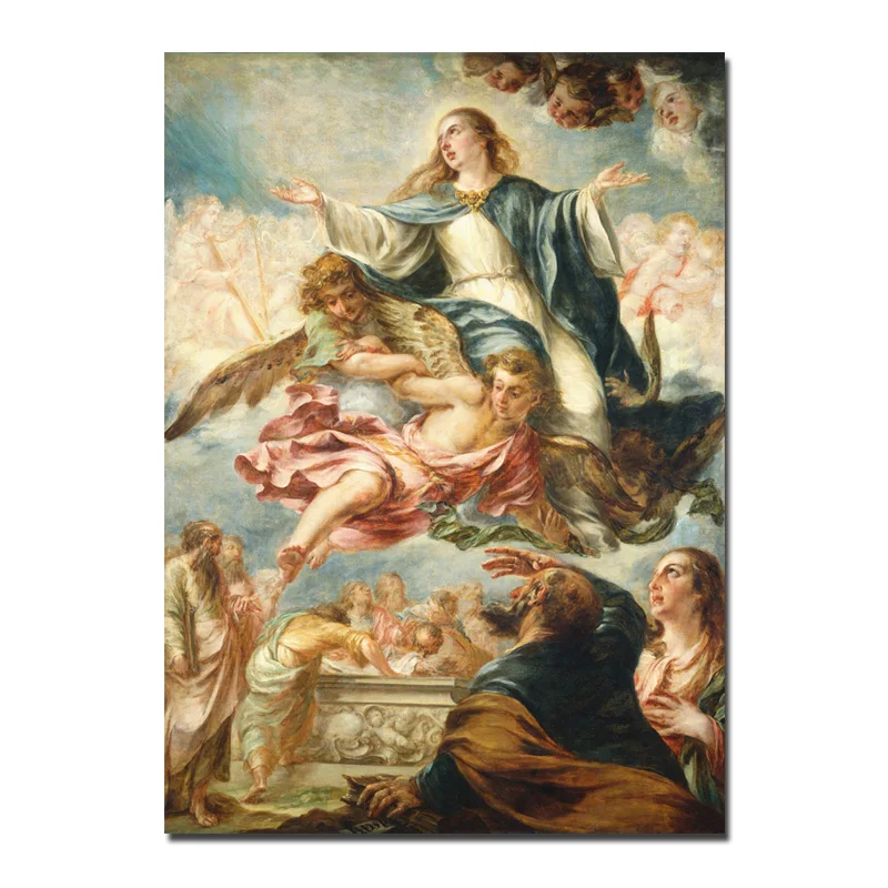 The Assumption of the Virgin by Juan de Valdés Leal 1659 Printed on Canvas