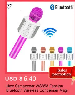 Bluetooth беспроводной микрофон WS-858 ручной караоке микрофон USB KTV плеер Bluetooth динамик Запись музыки микрофоны WS858