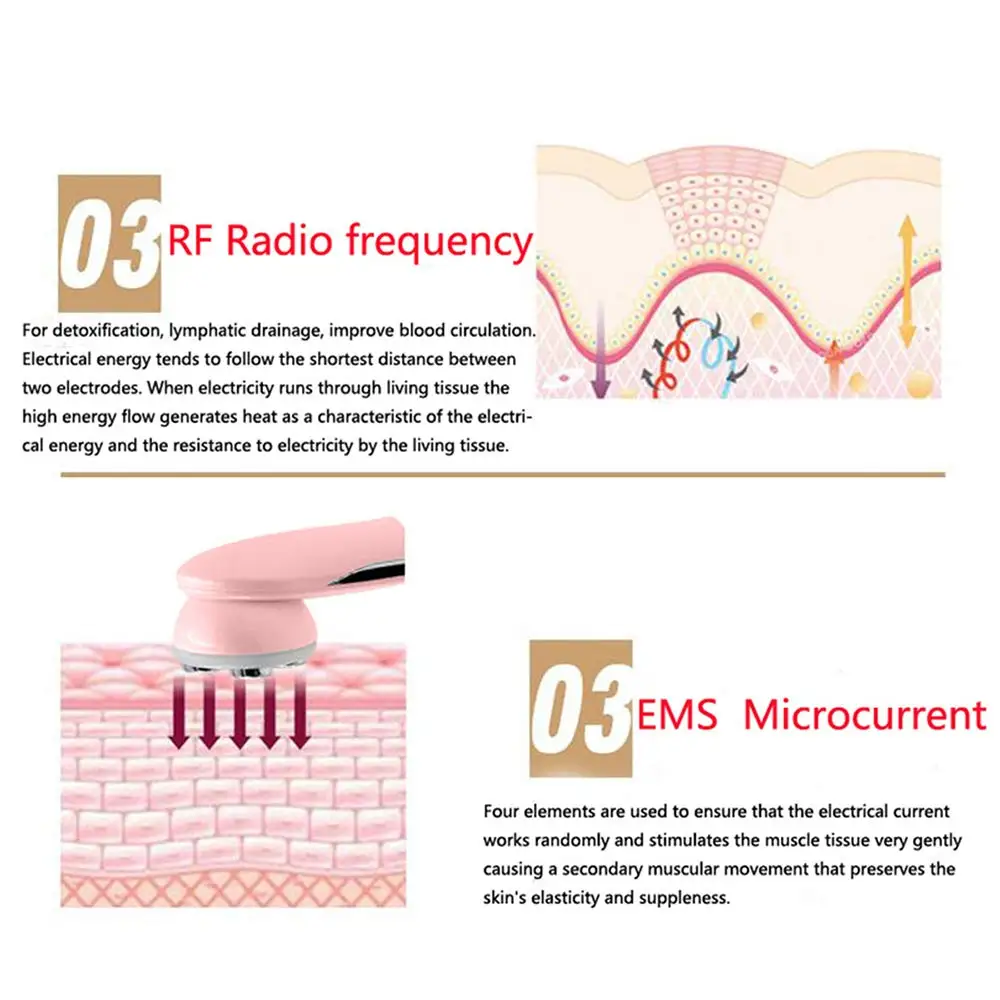 Beauty Star мезотерапия Электропорация EMS радиочастотный светодиодный фотон для лица, для подтягивания лица, для удаления морщин, массажер для ухода за кожей