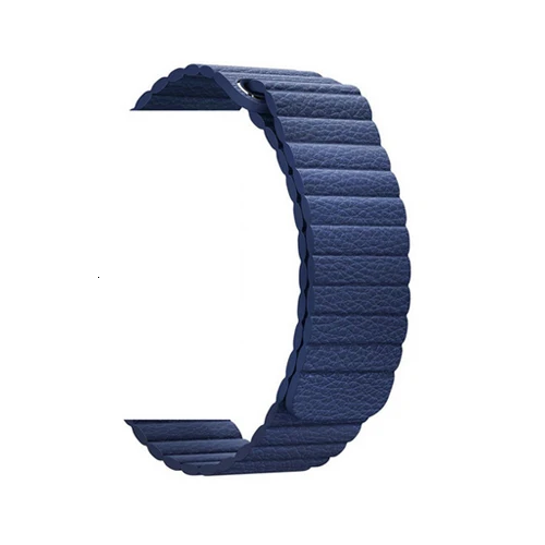 Blue Кожаный ремешок-петля для apple watch, ремешок 44 мм, 40 мм, Замена iWatch series 5, 4, 3, 2, 1, Ремешки для наручных часов, браслет 42 мм, 38 мм, браслеты - Цвет ремешка: Blue