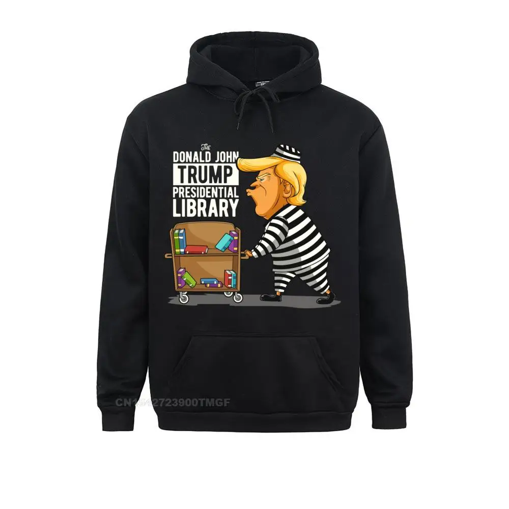Cheap Men Sweatshirts Prison Trump Presidential Library Funny Anti Trump Pullover Hoodie__19088 Hoodies  Long Sleeve Clothes Leisure Prison Trump Presidential Library Funny Anti Trump Pullover Hoodie__19088black