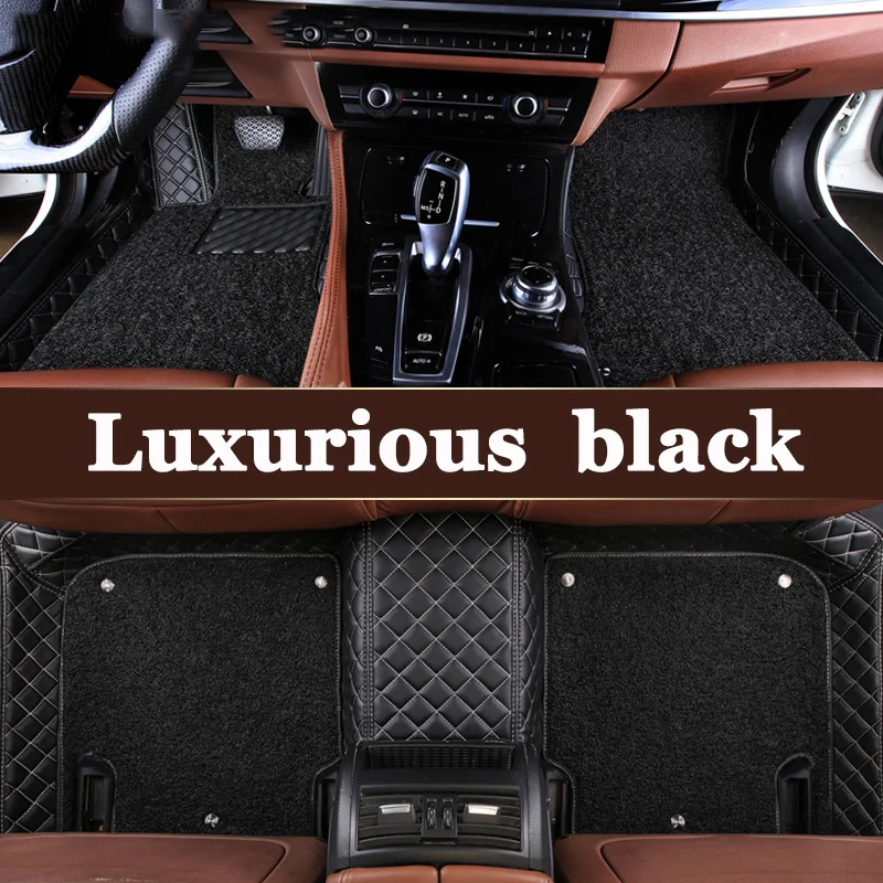 

Custom car car floor mats for Jaguar XF XJ F-PACE F-TYPE XE XFL XJ6 XJ6L XJL XK Waterproof leather Anti-slip carpet