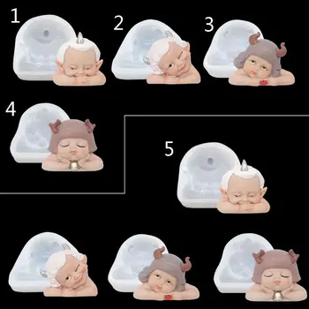 

Cute Deer Elves Figures Epoxy Resin Mold Resin Pendant Mold Jewelry Making Tools