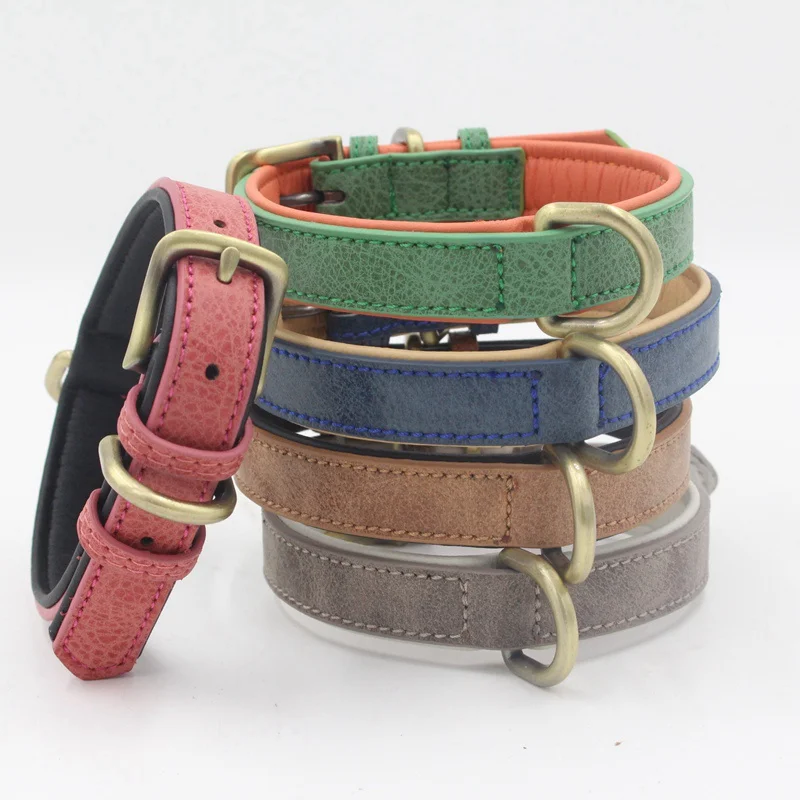 soft leather dog collars