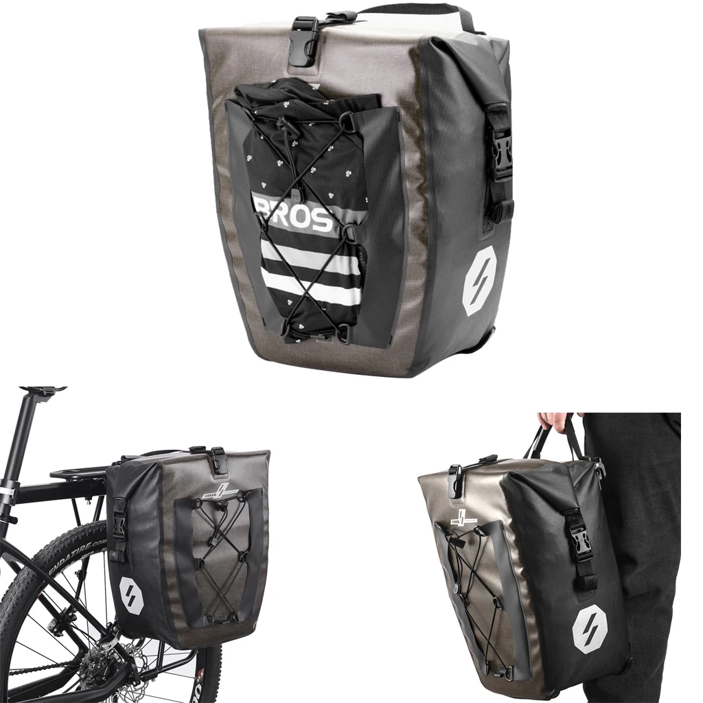 

Waterproof Bicycle Cargo Rack Saddle Bag, Reflective Cycling Pannier Rear Rack Trunk Bag - Easy to Install and Use