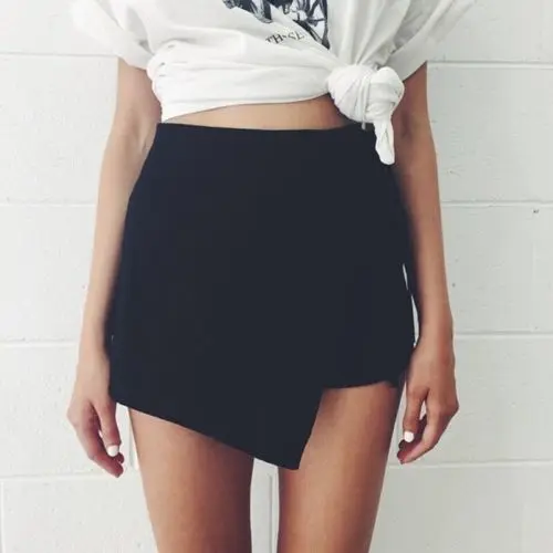 Summer Women Girl Irregular Shorts Casual Hot Slim Bottoms High Waist Shorts S-XL