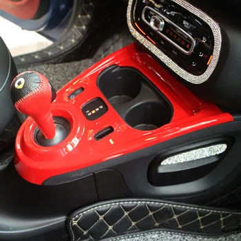 

Car Gear Shift Panel Knob Cover Decoration Sticker For Mercedes Smart 453 fortwo forfour Car Styling Modification Accessories