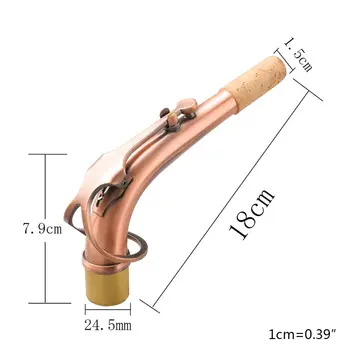 

Sax Bend Neck for Alto Saxophone Antique Brass Heat-insulating 24.5mm