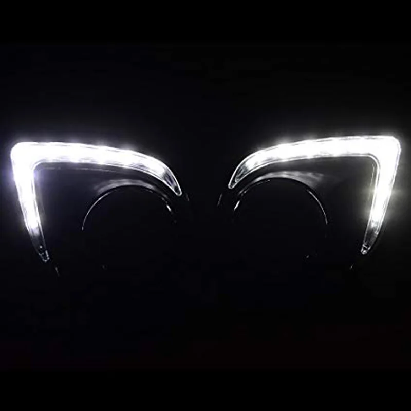 2 шт. светодиодный DRL для mitsubishi asx, противотуманный светильник 2013, противотуманный светильник, дневные ходовые огни, противотуманная фара, сигнал поворота, автомобильные аксессуары