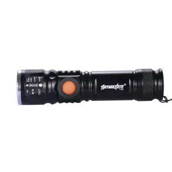 

SkyWolfEye T100 Torch 12000 LM 3-Mode Silicon Switch Super Bright Flashligt