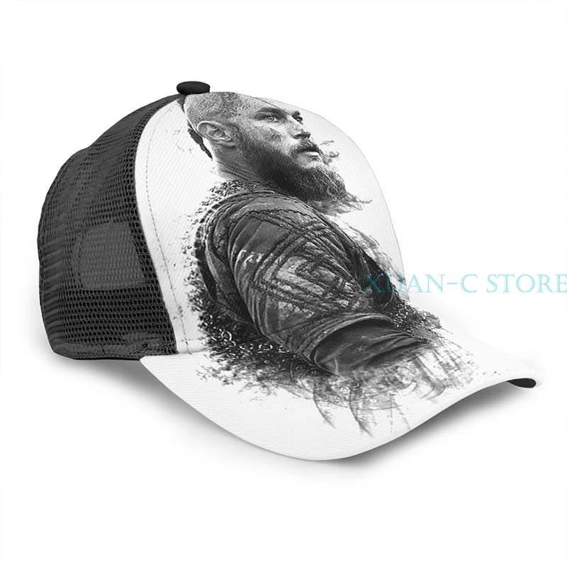 Ragnar Lothbrok баскетбольная Кепка(2) мужская и женская модная черная шляпа унисекс с принтом - Цвет: One Size