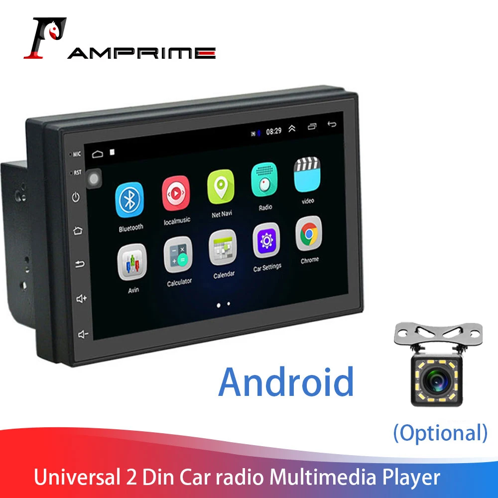 Автомагнитола AMPrime 2DIN с сенсорным экраном 7 дюймов MP5 плеер на Android поддержкой