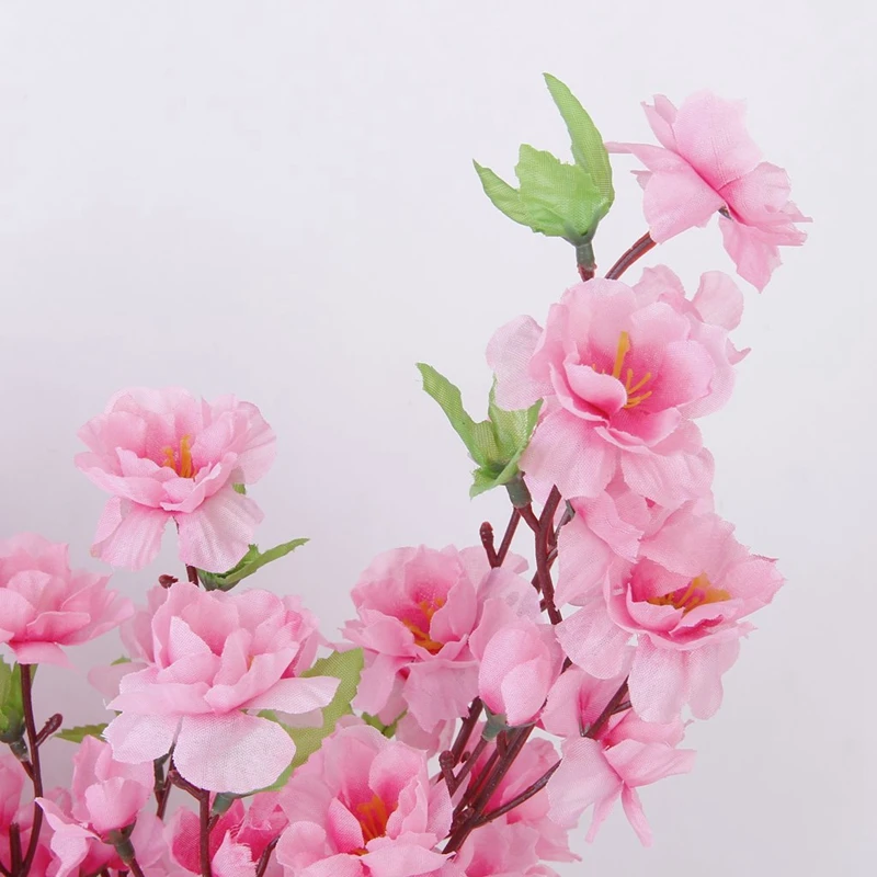 6 искусственных персиковых цветов букеты для дома/офиса Deco-Rose