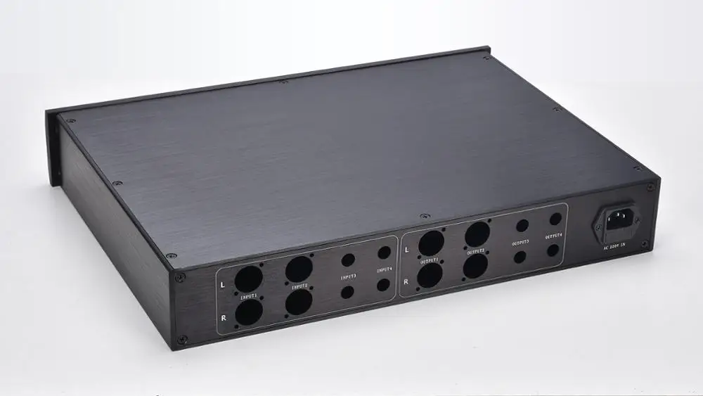 BZ4307 черный полностью алюминиевый предусилитель корпус XLR Предварительный усилитель чехол аудио шасси 430 мм* 70 мм* 308 мм
