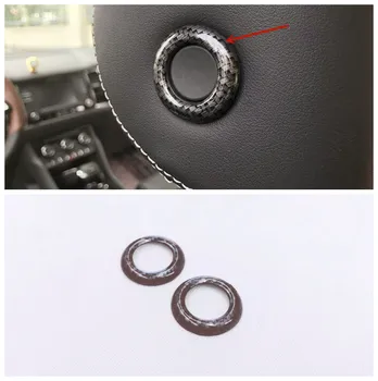 

ABS Chrome/Carbon fiber Car Seat Neck Pillow Button Cover Trim Car Stickers Styling Accessories For Skoda Superb 2016-2018