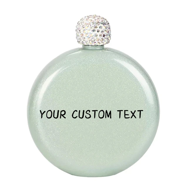 Personalized Stainless Steel Rhinestone Hip Flask Wedding Gift Custom Hip Flasks Bridesmaids Bride Hen Party Gifts For Guests Green