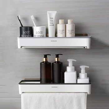 

Punch Free Bathroom Shelf Soap Shampoo Cosmetics Shower Rack Wall Mounted Kitchen Storage Rack Towel Rack Rack Storage Rack