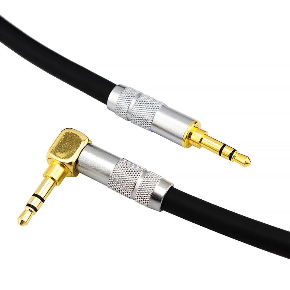 HIFI-Cable de conexión de auriculares de 3,5mm a 3,5mm, Conector de Audio auxiliar macho a macho de 3,5mm, Cable de grabación de coche con carcasa de fibra de carbono