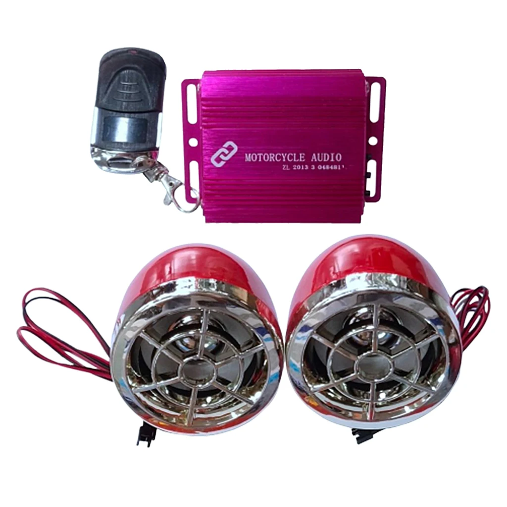 Motorcycle Radio Mp3 Audio FM Player Speaker Scooter Moped USB Alarm System