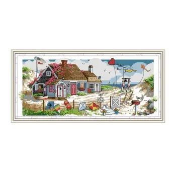 

The Home of Love Counted Cross Stitch Sets for Embroidery Kit 14CT 11CT Printed on Canvas DIY for Needlework DMC Hand Home Decor
