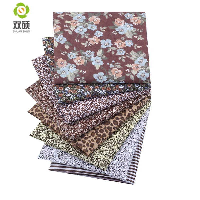 

Cotton Fabric Blue Seriers Patchwork Fabric Fat Quarters Bundle Sewing For Fabric 8pieces/lot 50x50cm