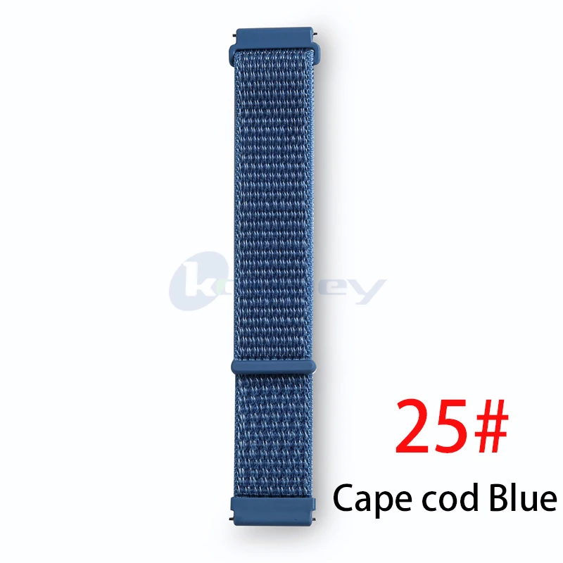 Нейлоновый ремешок-петля для оригинальных смарт-часов Xiaomi Huami Amazfit Bip BIT Lite Youth, носимый браслет, ремешок для часов Amazfit 20 мм - Цвет: 25