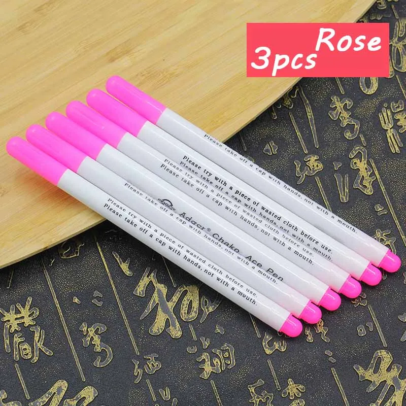 3 pcs Rose 3 шт. стирающиеся ручки для воды 7 цветов Швейные аксессуары маркер фломастеры рукоделие инструменты для дома крестиком - Цвет: 3 pcs Rose