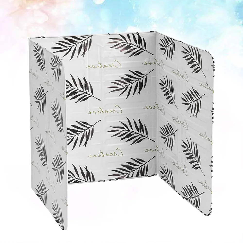 2PCS Foldable Aluminum Foil Heat-insulation Oil Plate Damper Splash Board Anti-splash Baffle for Kitchen (White) | Дом и сад