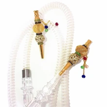 1 шт. кальян ручной работы инкрустированные ювелирные изделия мундштук кальяна металла кальяна рот советы Sheesha Chicha наргиле шланг Аксессуары