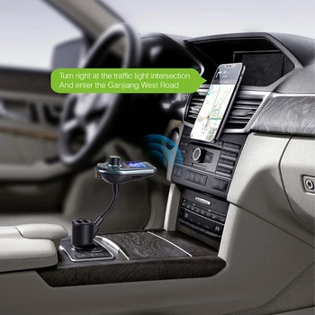 

Car MP3 Bluetooth Player FM Transmitter QC3.0 Car Charger Support TF Card AUX 87HE