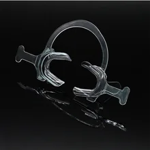 Ouvre-bouche orthodontique en plastique, rétracteur de joues Transparent avec poignée, rétracteur de joues et de lèvres en forme de C, 10 pièces