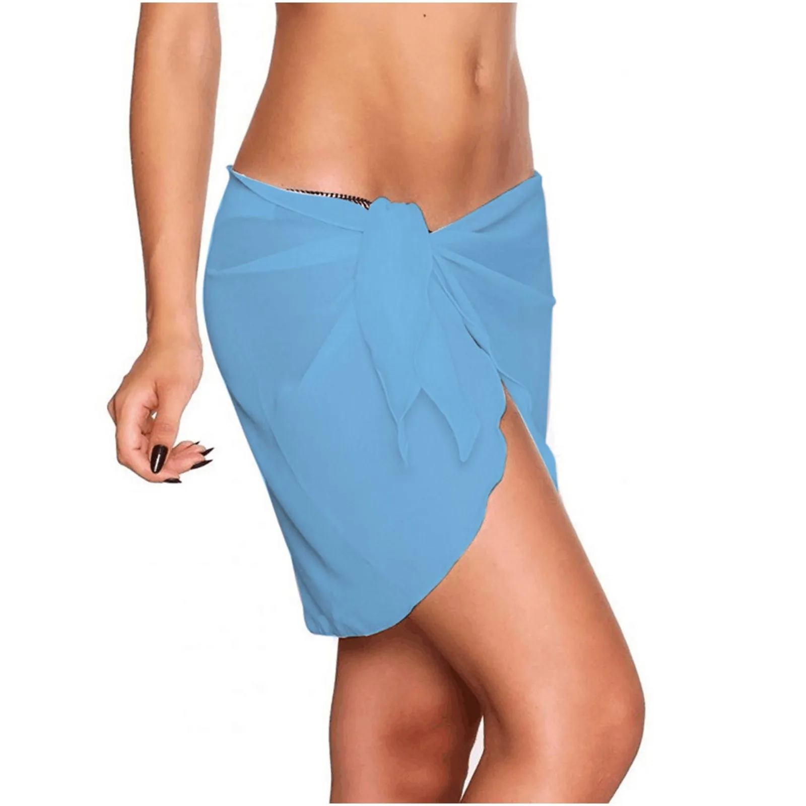 Women's swimsuit Sexy Solid Color Beach Skirt Swimwear Cover Up Female Beachwear bikini One Piece women's swimwear #0317