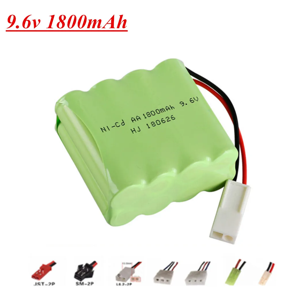 9.6v 1800mah NiCD Battery For Rc toy Car Tanks Trains Robot Boat Guns AA 1400mah Rechargeable Pack 1Pcs | Электроника