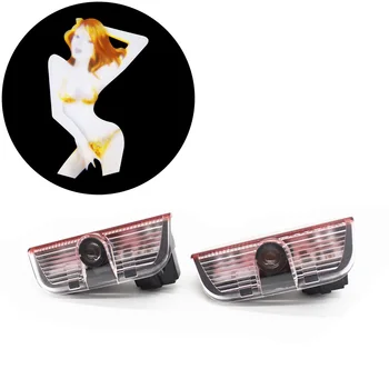 

1-20 Pair Sexy Lady Logo Car Door Ghost Courtesy Light Projector For Volkswagen VW Golf Passat Sharan Sagita CC Scirocco Magotan