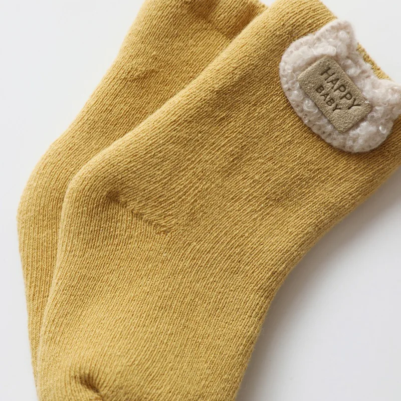 3 пары, носки детские возраст 1-3 года носки-тапочки для мальчиков и девочек, хлопковые нескользящие носки для новорожденных, милые носки с рисунками животных
