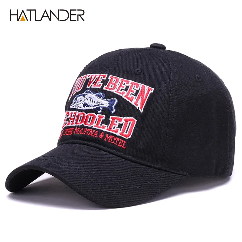 

HATLANDER Fashion cotton baseball caps 6panel fitted soft dad hats embroidery school cap and hat adjustable letters snapback cap