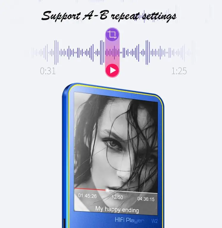Yiwa Bluetooth Сенсорный экран MP3 MP5 плеер 8 Гб динамик HIFI Lossess портативный тонкий MP3 плеер с FM