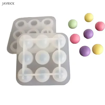 

22mm 9 Compartment Ball Spherical Epoxy Casting Mold Transparent Silicone Mould DIY Beads Handmade Soap Jewelry Making