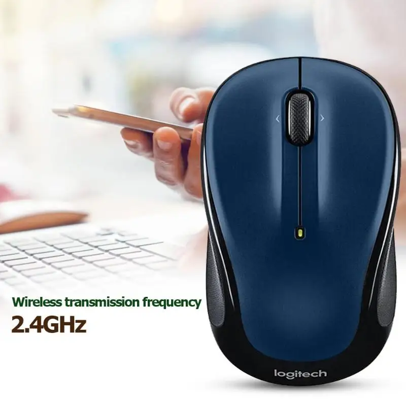 Беспроводная игровая мышь logitech M325 с 3 кнопками, USB 1000 dpi, 2,4 ГГц, оптическая мышь с Четырехсторонним роликом, высокая точность, Прямая поставка