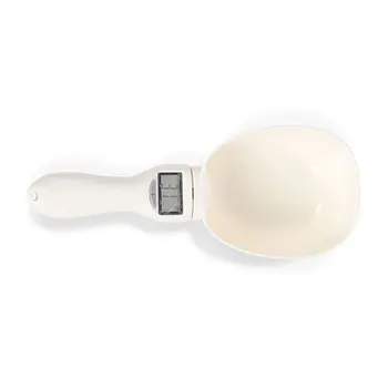 

Pet Grain Food Measuring Spoon Dog Cat Supplies Electronic Weighing Pet Measuring Spoon Plastic + Battery