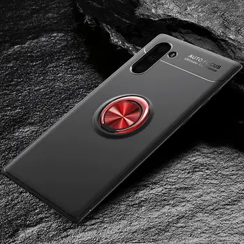 

200pc/lot Phone case Protection Soft TPU Back Cover For Samsung Note 10 Pro S10 S9 With Luxury Finger Ring Holder Magnet Bracket